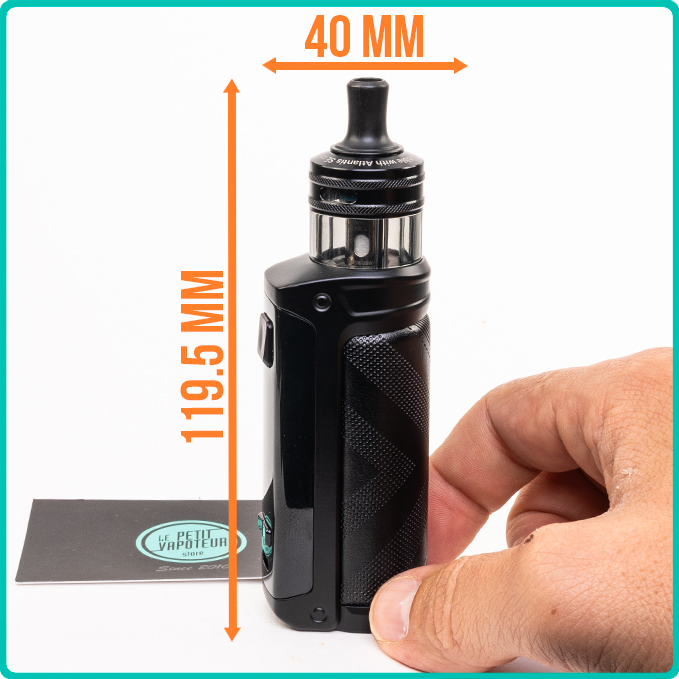 Dimensions du Pod Atlantis LX Aspire